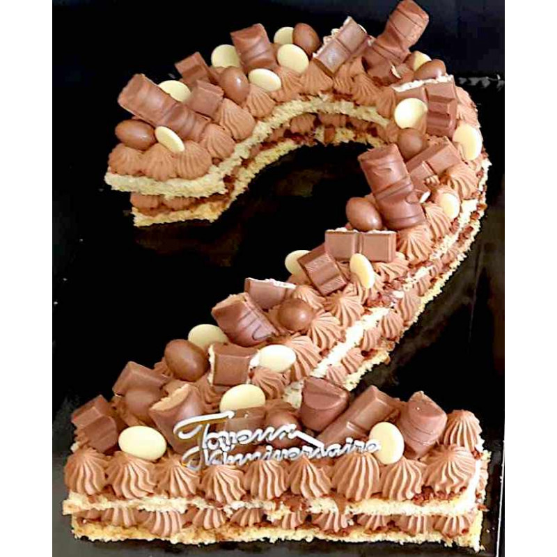 Number cake au chocolat